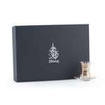 مجموعة ديملاج كريم من 6 قطع استكانات شاي مع صحون (ذهبي)