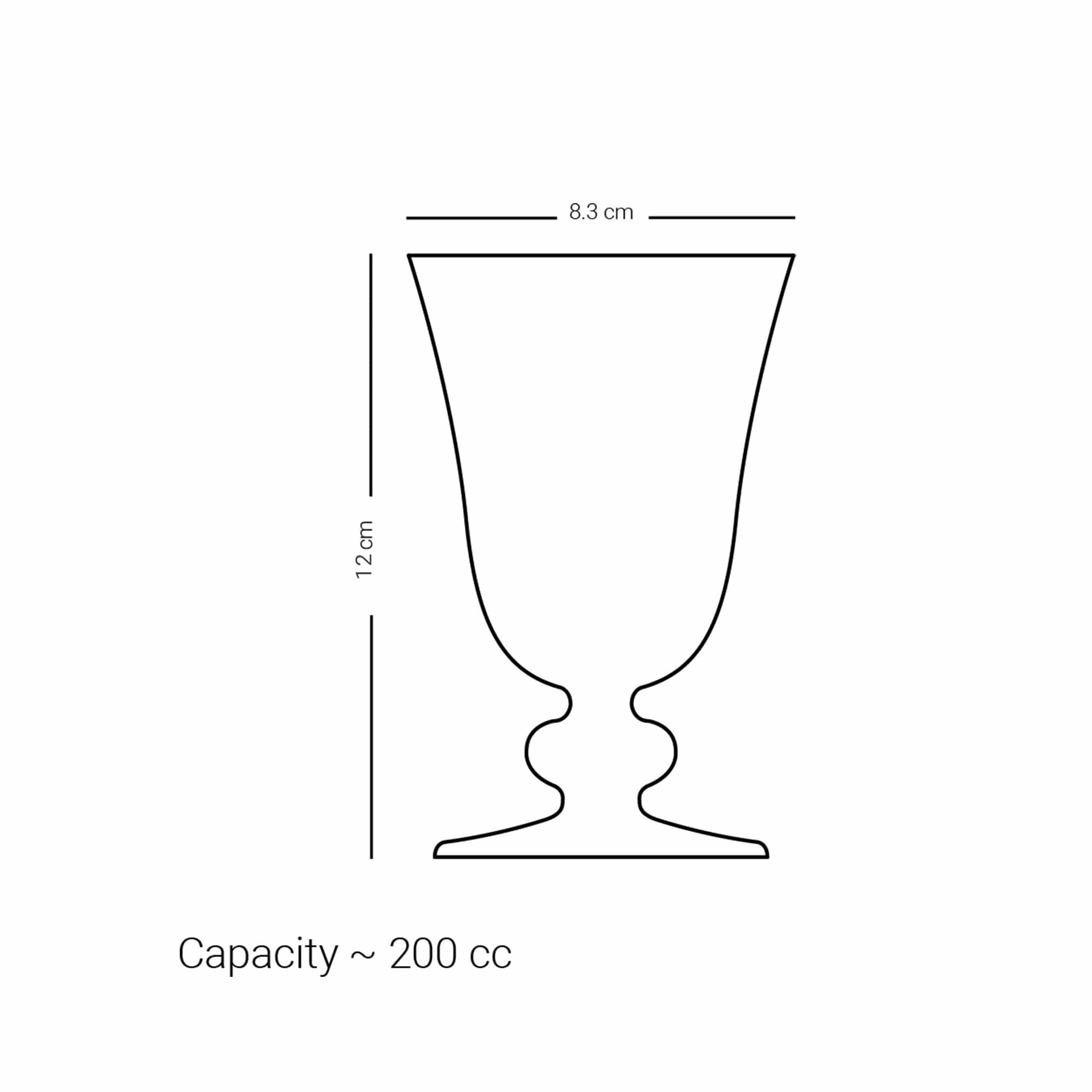 مجموعة ديملاج كريم من 6 قطع سيقان كأس (ذهبي)