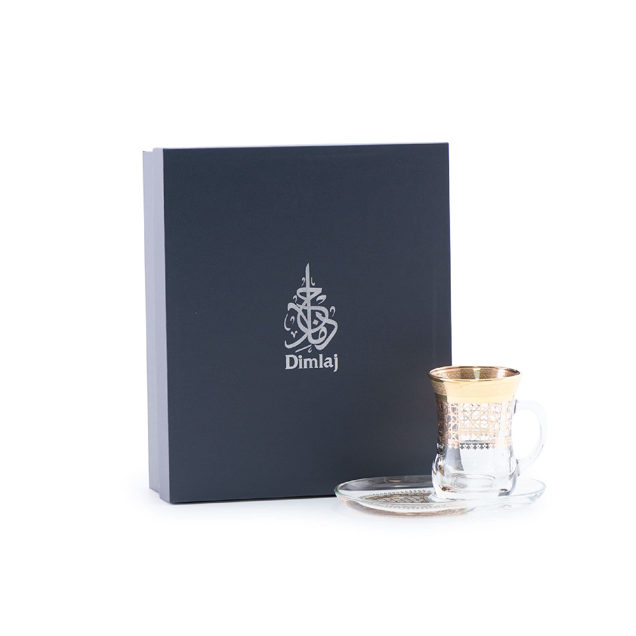 مجموعة ديملاج قرطبة من قطعتين من الكوب والصحن (ذهبي)