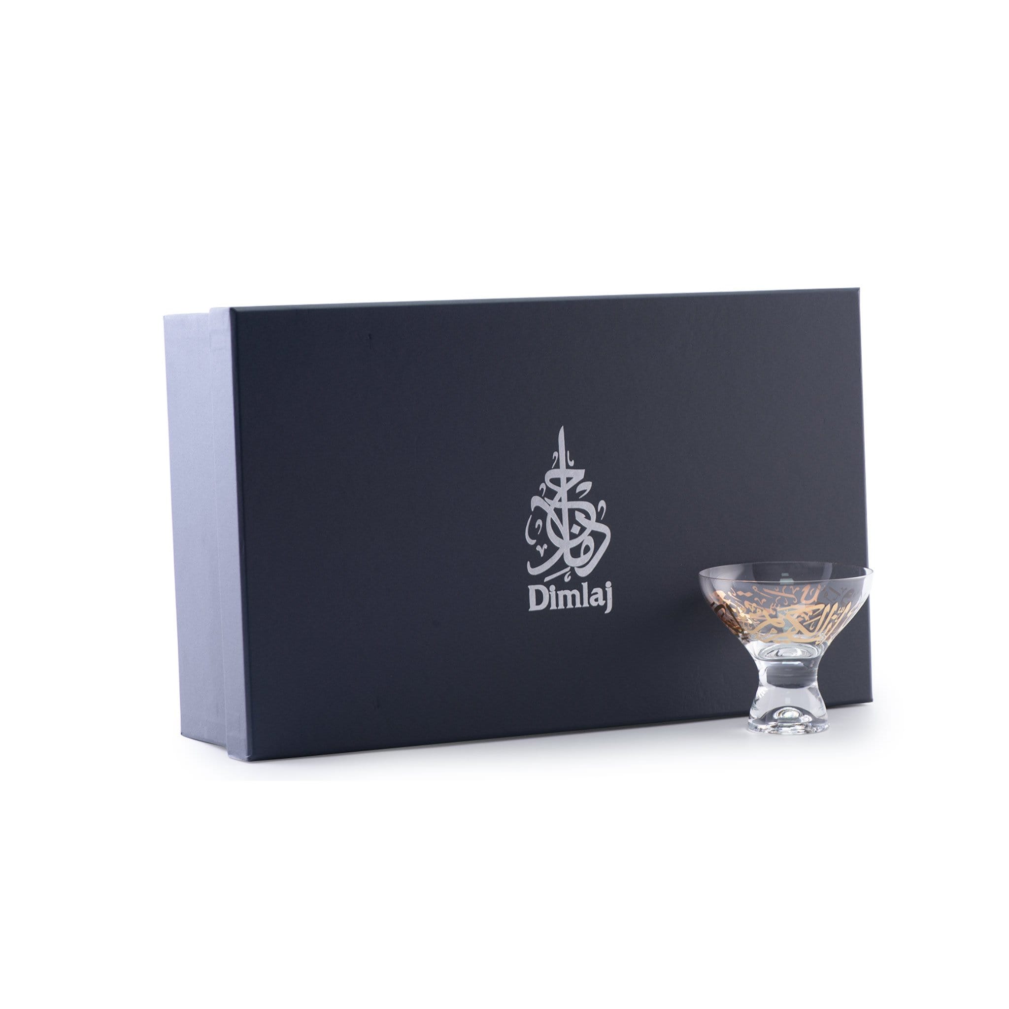 مجموعة ديملاج كريم من 6 أكواب آيس كريم (ذهبي)