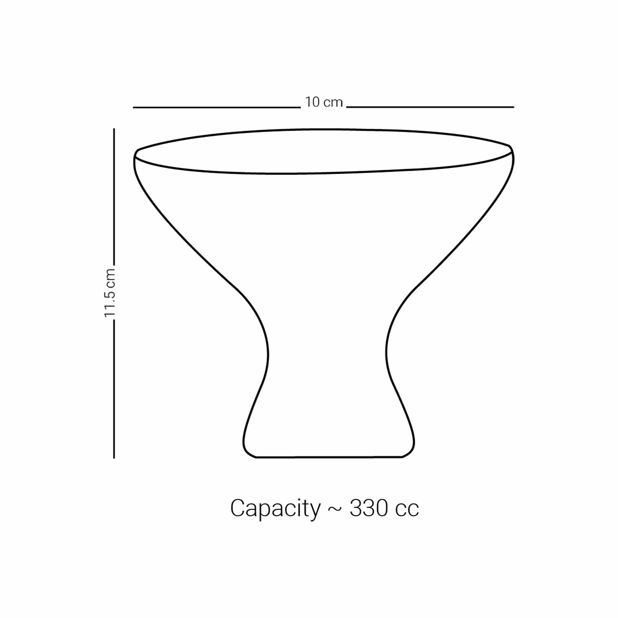 مجموعة ديملاج كريم من 6 أكواب آيس كريم (ذهبي)