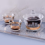 مجموعة ديملاج أبراج من 6 قطع فناجين قهوة (ذهبية)