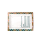 مجموعة أطباق تقديم مستطيلة من ديملاج أصالة، قطعتين (ذهبي وأخضر)