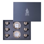 مجموعة ديملاج سرور من 6 فناجين قهوة وصحون (ذهبي)