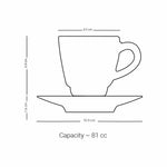 مجموعة ديملاج سرور من 6 فناجين قهوة وصحون (ذهبي)