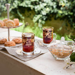 مجموعة ديملاج سرور من 6 فناجين شاي وصحون (ذهبي)