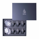 مجموعة ديملاج سرور من 6 فناجين شاي وصحون (بلاتينيوم)