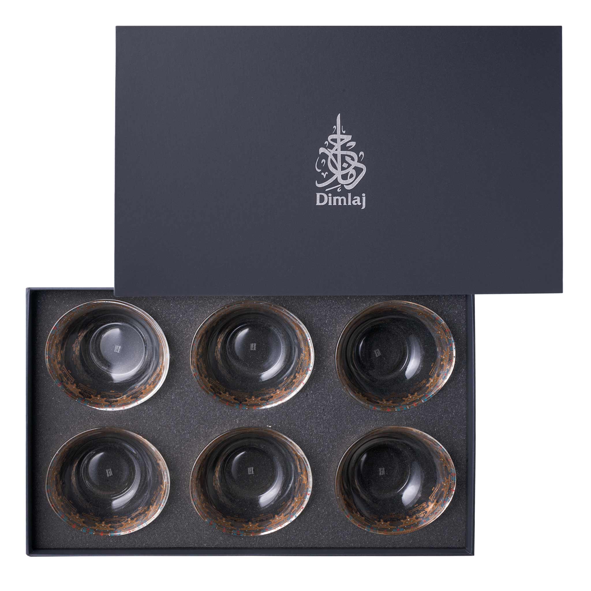 مجموعة ديملاج سرور من 6 قطع أوعية تقديم صغيرة (ذهبية)