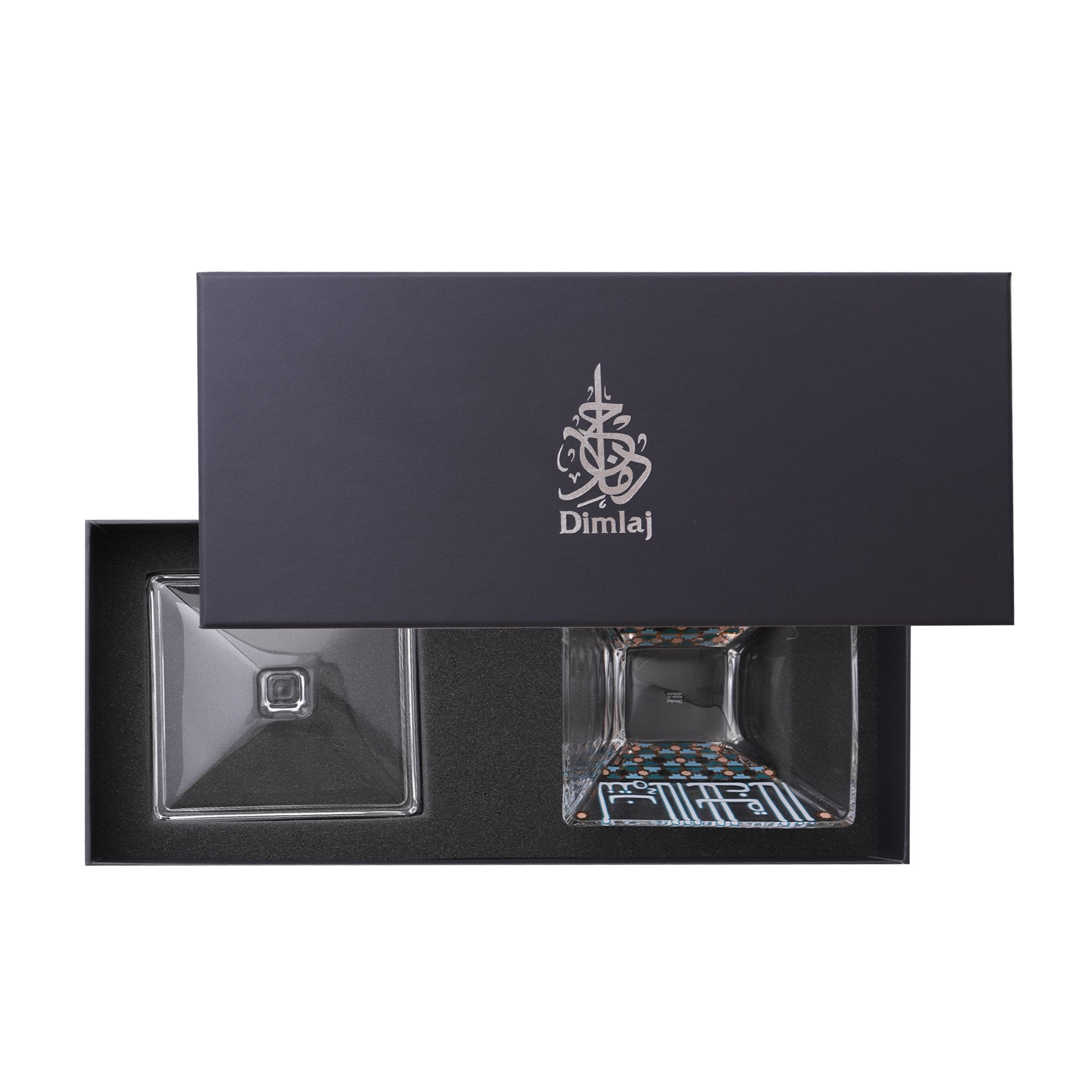 وعاء تقديم ديملاج أصالة مع غطاء (ذهبي وأخضر)