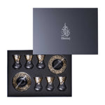 مجموعة ديملاج كريم من 6 فناجين شاي وصحون (ذهبي)