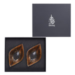 مجموعة ديملاج قرطبة من قطعتين من أوعية التقديم الصغيرة (ذهبي)