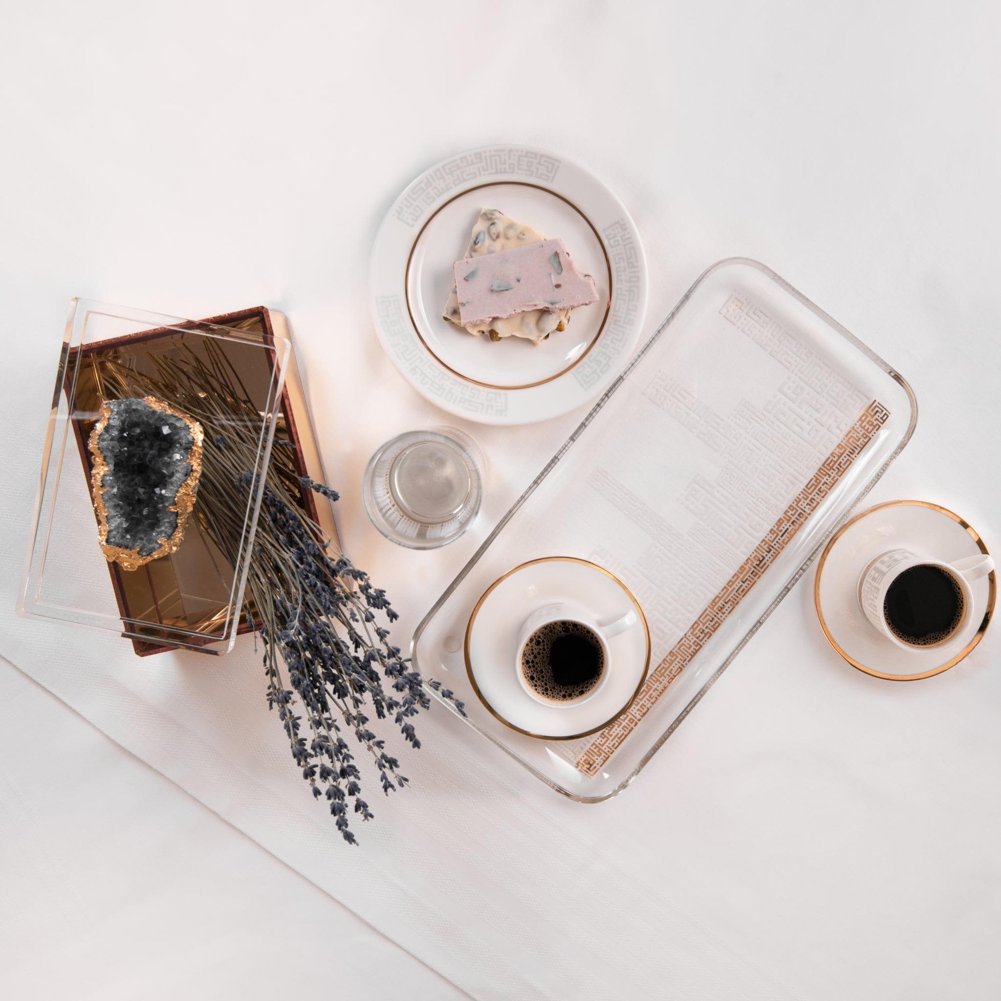 مجموعة أطباق ديملاج أبراج، 6 قطع (ذهبي)