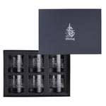 مجموعة ديملاج ثلث من 6 أكواب قصيرة (منقوشة)