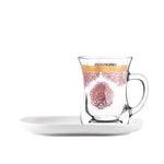 مجموعة ديملاج سيلينا من قطعتين من الأكواب والصحون (ذهبي ووردي)