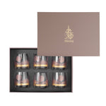 مجموعة ديملاج سيلينا من 6 أكواب قصيرة (ذهبي ووردي)