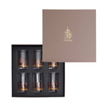 مجموعة ديملاج سيلينا من 6 أكواب كريستال (ذهبي ووردي)