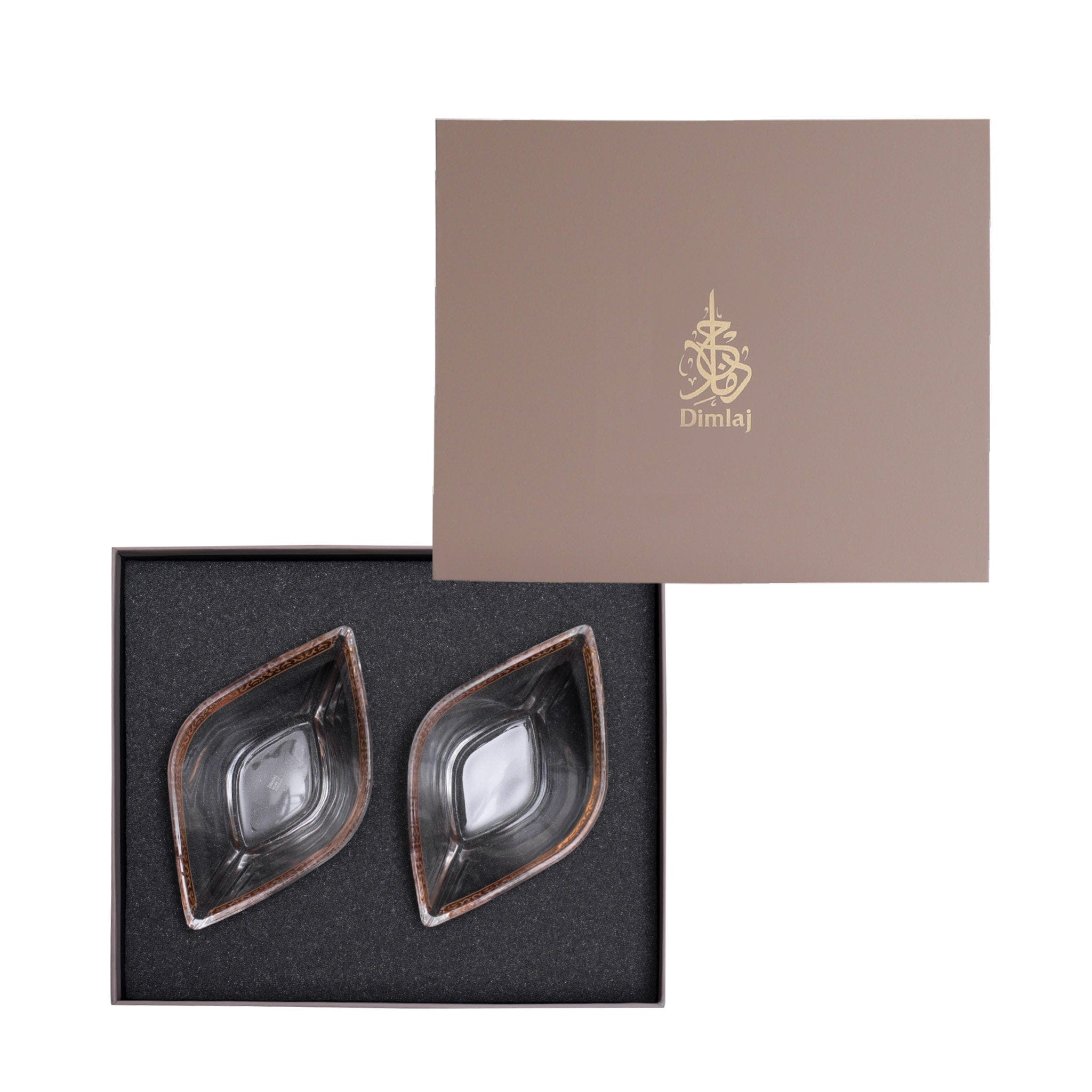 مجموعة ديملاج سيلينا من قطعتين من أوعية التقديم (ذهبي)