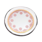 طبق زجاجي من ديملاج سيلينا (ذهبي ووردي)