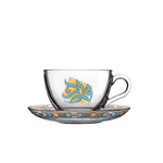 مجموعة ديملاج ورود من 6 قطع طقم إسبريسو (ذهبي وأخضر)