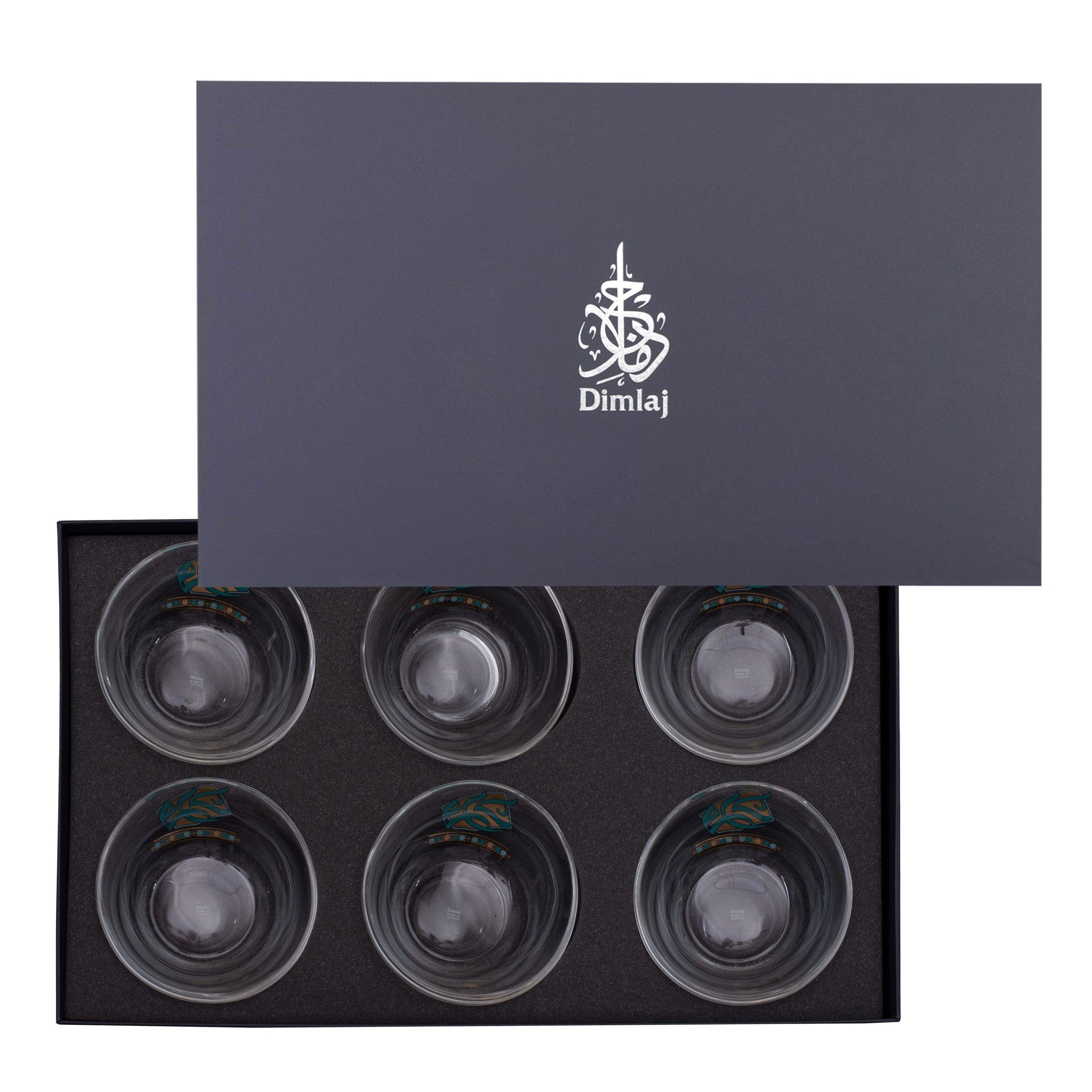 مجموعة ديملاج ورود من 6 أوعية تقديم (ذهبي وأخضر)