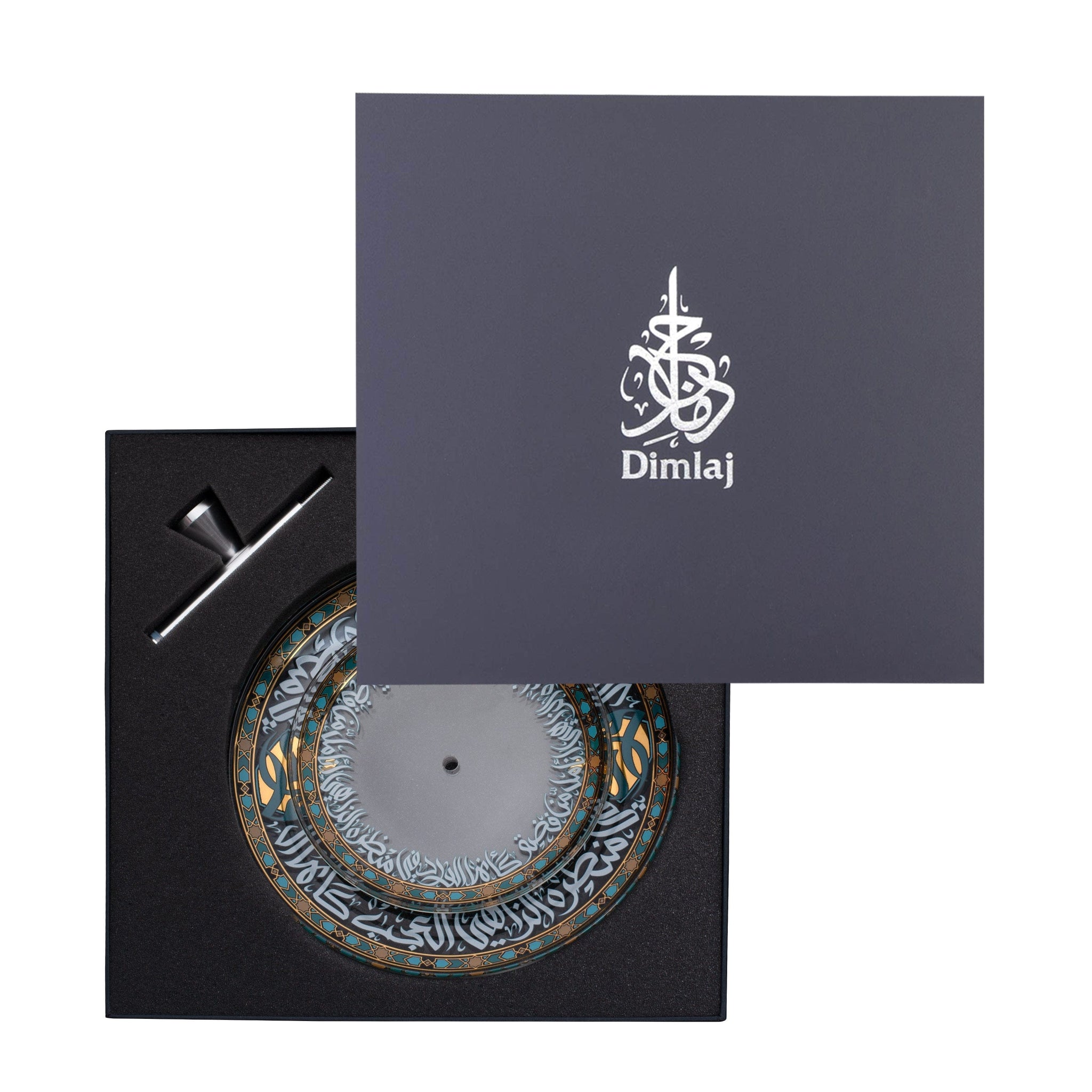 صينية ديملاج ورود ذات طبقتين (ذهبي وأخضر)