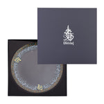 صينية تقديم ورود ديملاج بمقبض (ذهبي وأخضر)