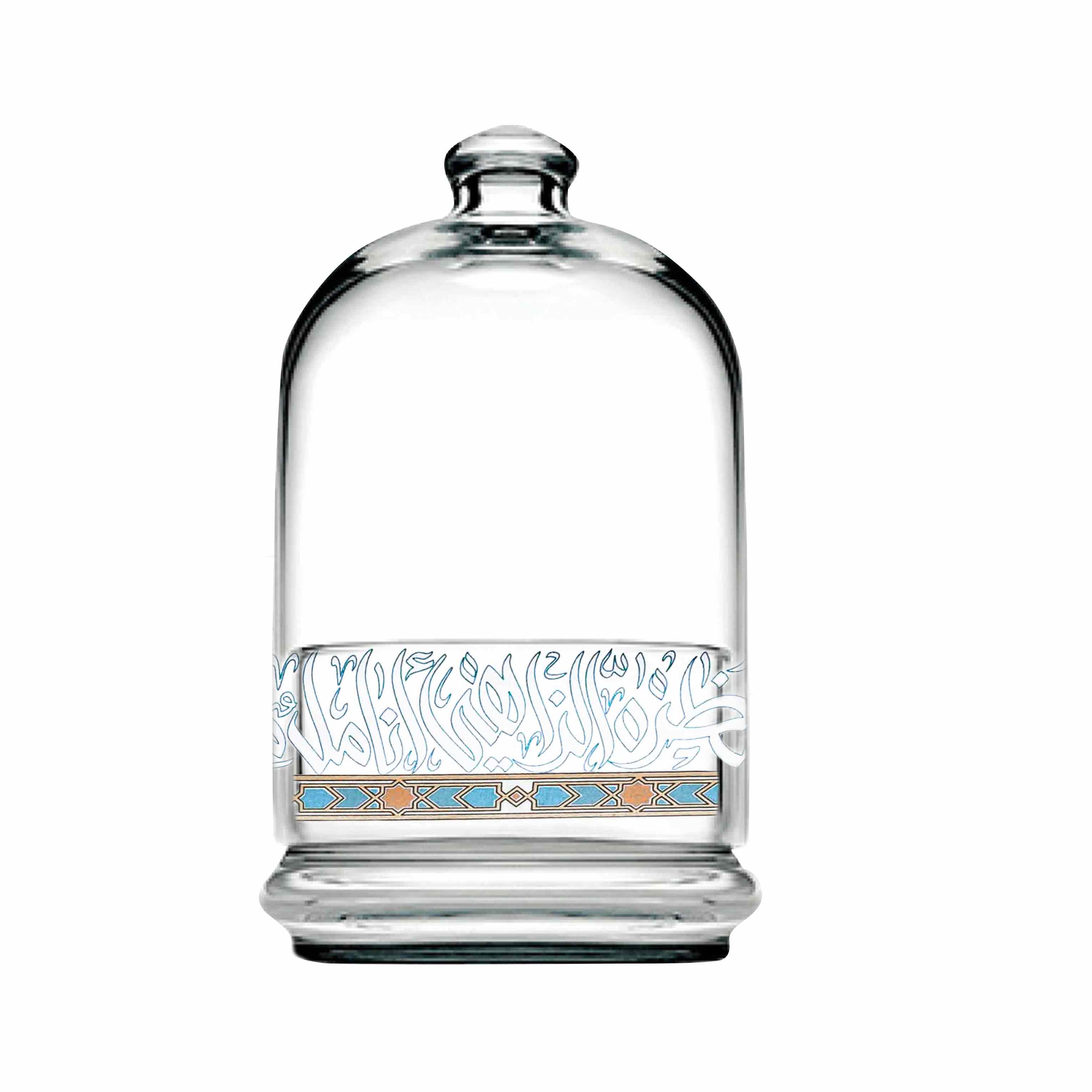 بونبونير زجاجي من ديملاج ورود (ذهبي وأخضر)