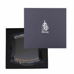 طبق تقديم كبير من دملاج ورود (ذهبي وأخضر)