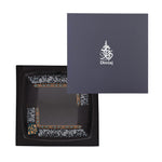 طبق تقديم كبير من دملاج ورود (ذهبي وأخضر)