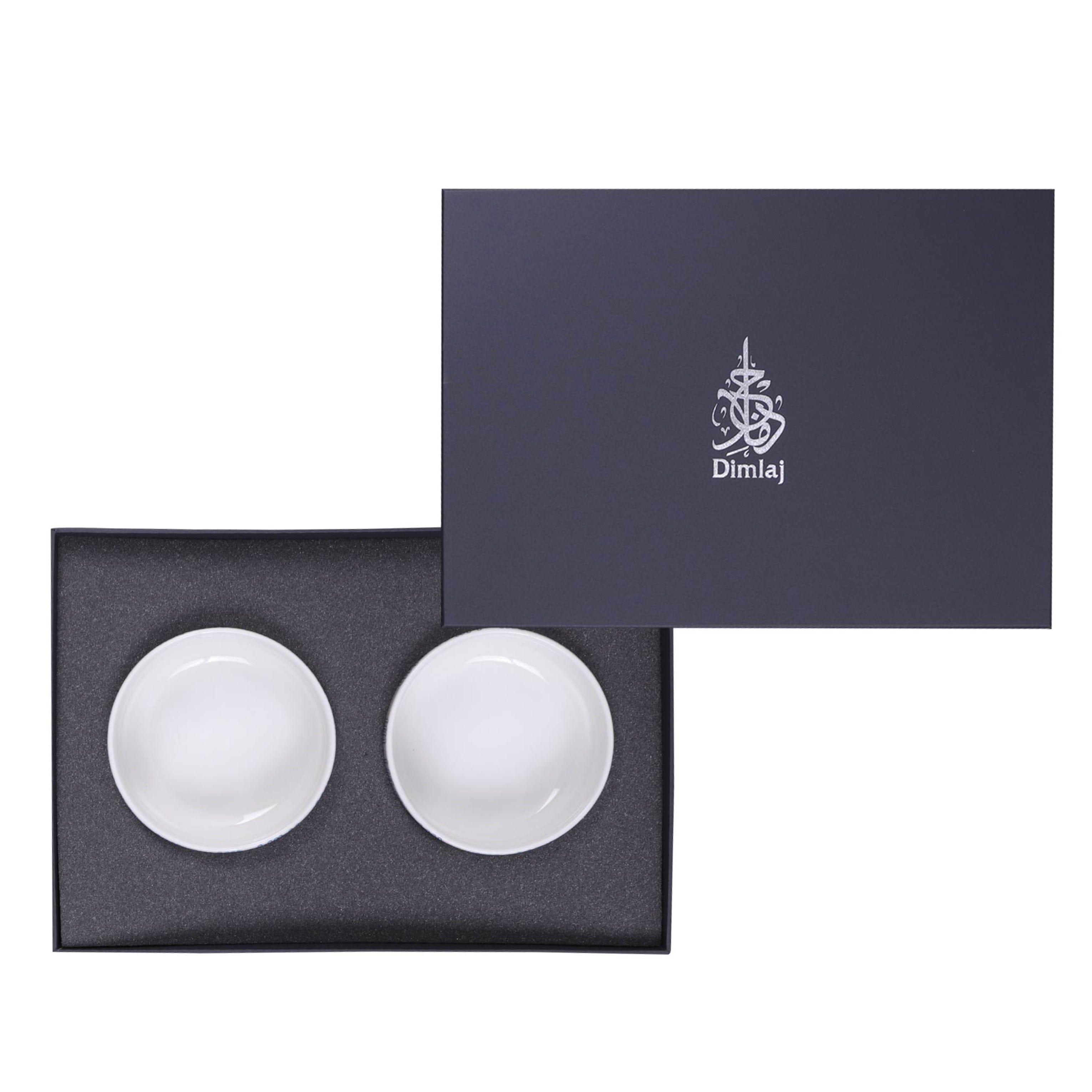 مجموعة ديملاج ورود من وعاءين بورسلين (ذهبي وأخضر)