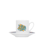 فناجين قهوة تركية ديملاج ورود (ذهبي وأخضر)