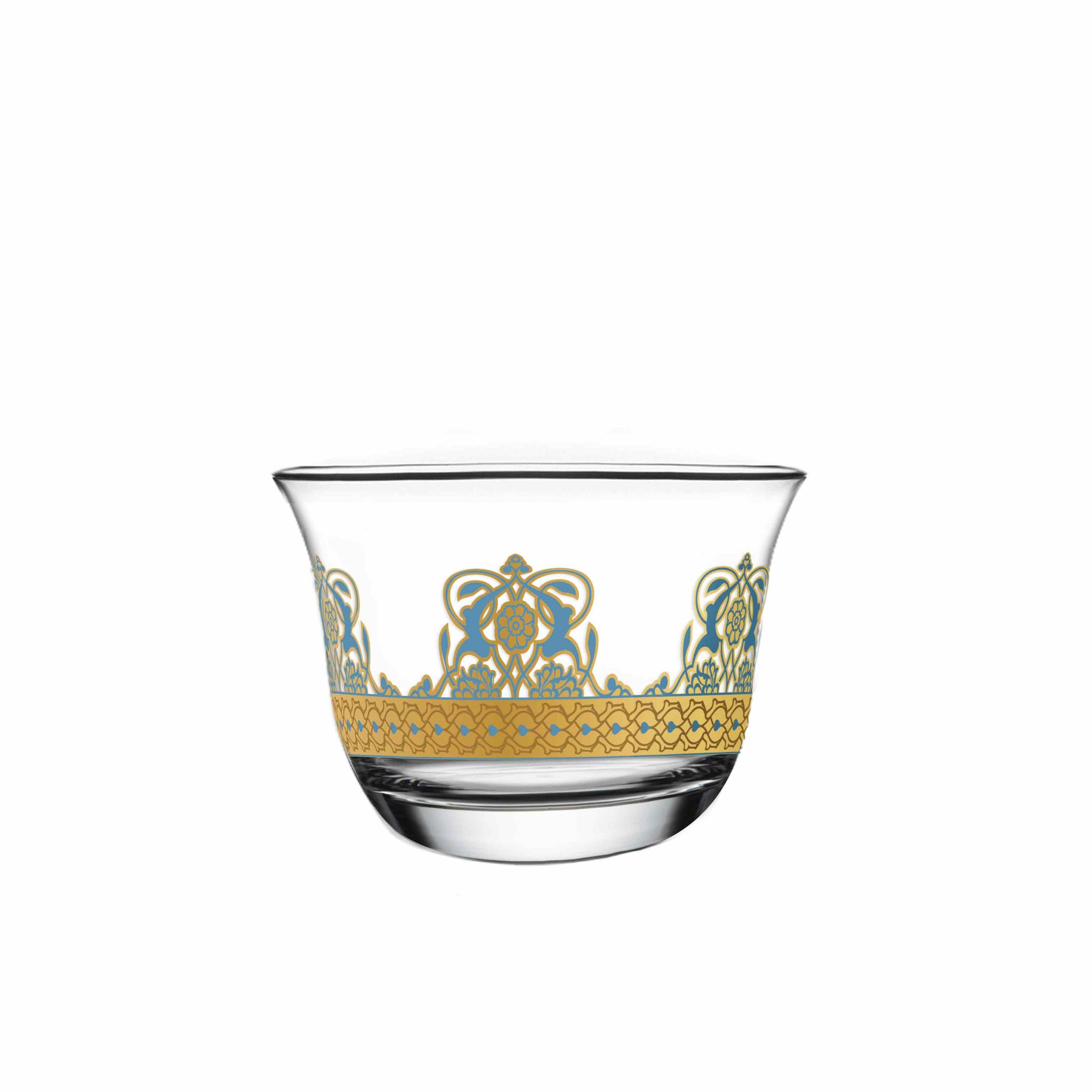 مجموعة ديملاج ريحان من 6 قطع فناجين قهوة (ذهبي)