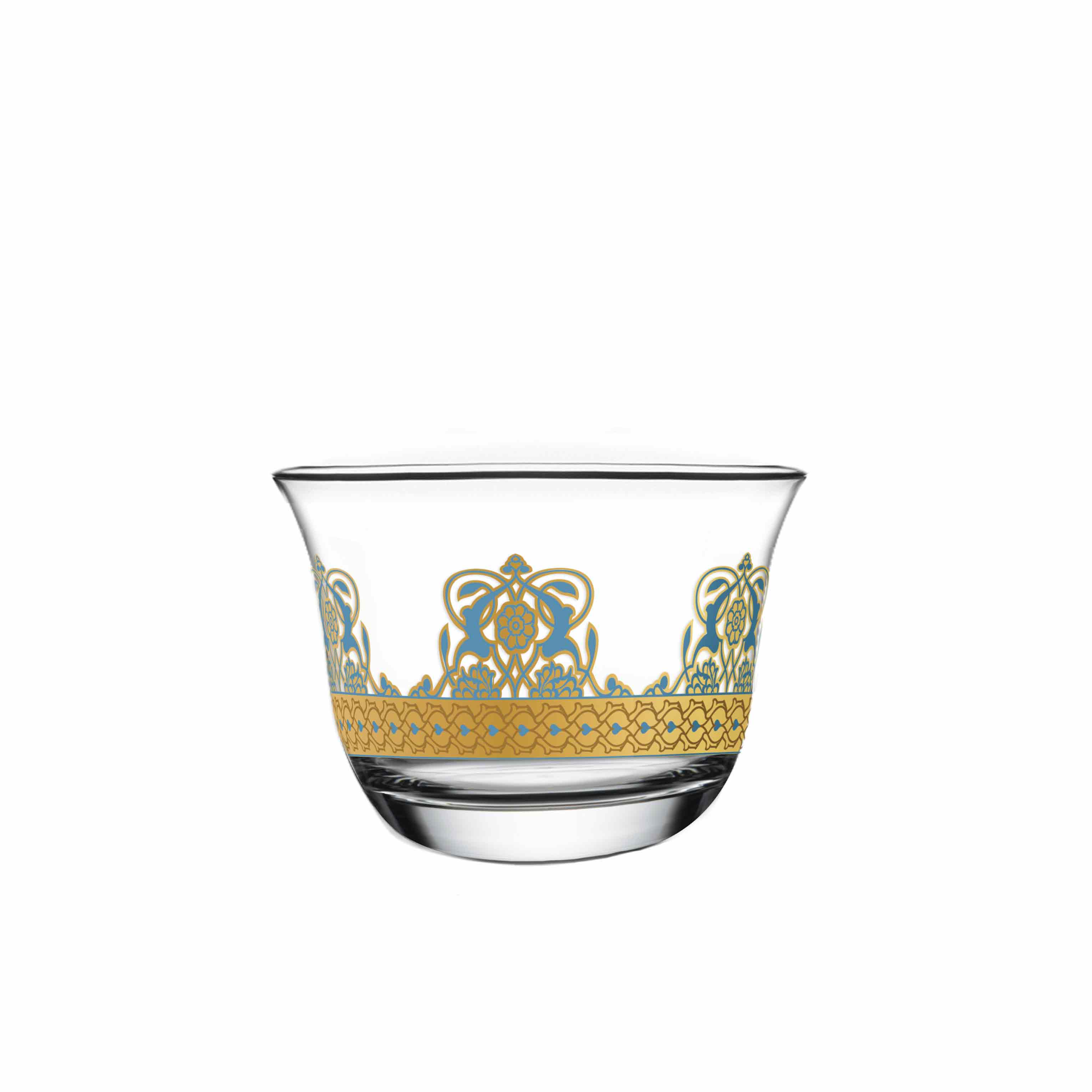 مجموعة ديملاج ريحان من 6 قطع فناجين قهوة (ذهبي)