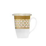 مجموعة ديملاج قرطبة من 4 قطع أكواب وأغطية (ذهبي)