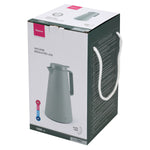 قارورة فيسمان المعزولة بالفراغ سعة 1000 مل، خضراء مع بطانة زجاجية وردية اللون