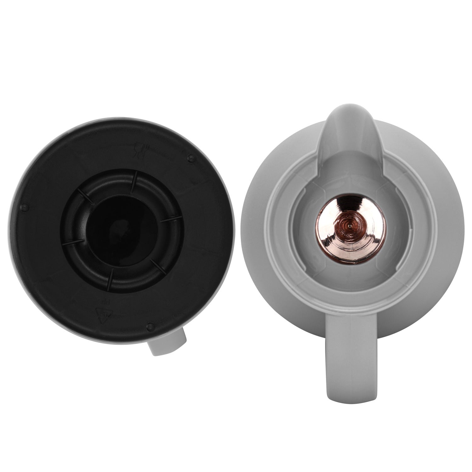 قارورة فيسمان المعزولة بالفراغ، سعة 1000 مل، رمادية اللون، مع بطانة زجاجية وردية اللون