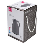 قارورة فيسمان المعزولة بالفراغ، سعة 1000 مل، رمادية اللون، مع بطانة زجاجية وردية اللون