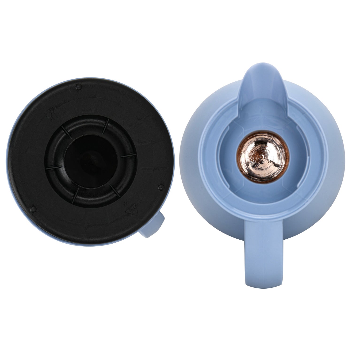 قارورة فيسمان المعزولة بالتفريغ، سعة 1000 مل، لون بنفسجي مع بطانة زجاجية وردية