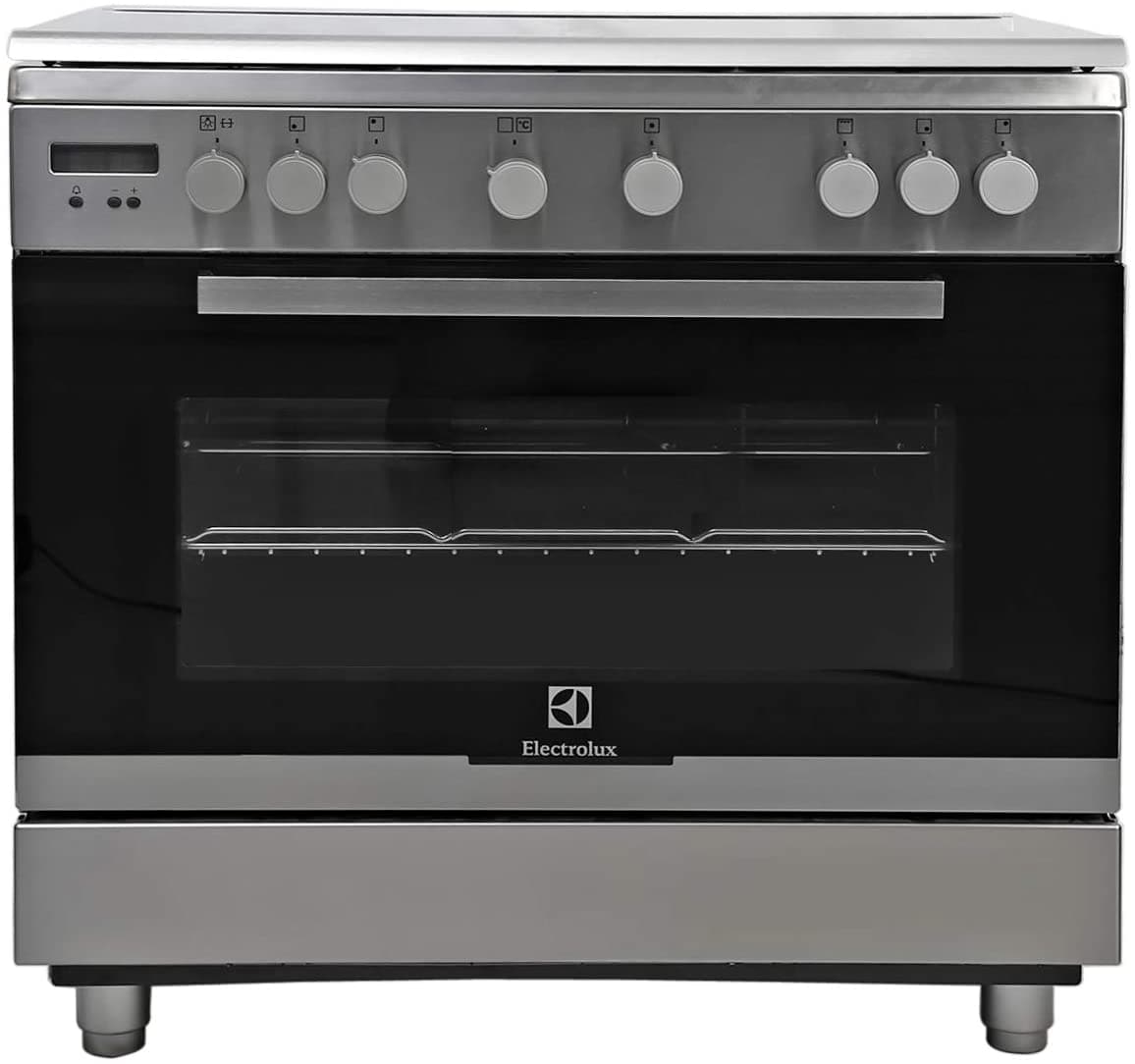 Electrolux ELUX 90X60 5GB GAS OVEN F.SAFETY CAST IRON  GRIDS S.STEEL-EKG941AAOX - Jashanmal Home
