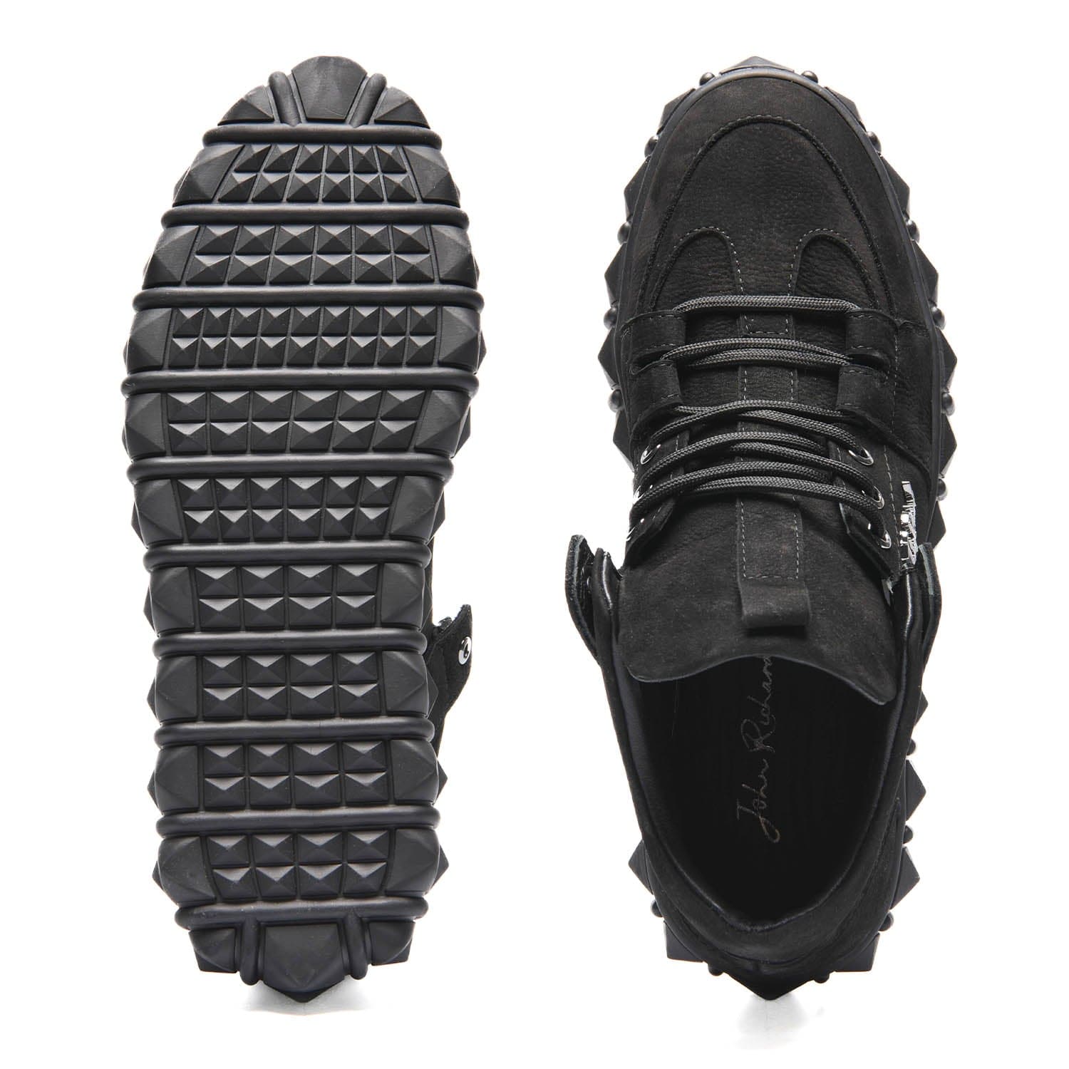 حذاء رياضي رجالي من جون ريتشاردو باللون الأسود - 17125-101