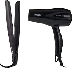 BaByliss Slim 22 Saso Straightener + Babyliss Hair Dryer 2100W - BABST325SDE+D322SDE