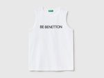 Tank top in 100% organic cotton with logo