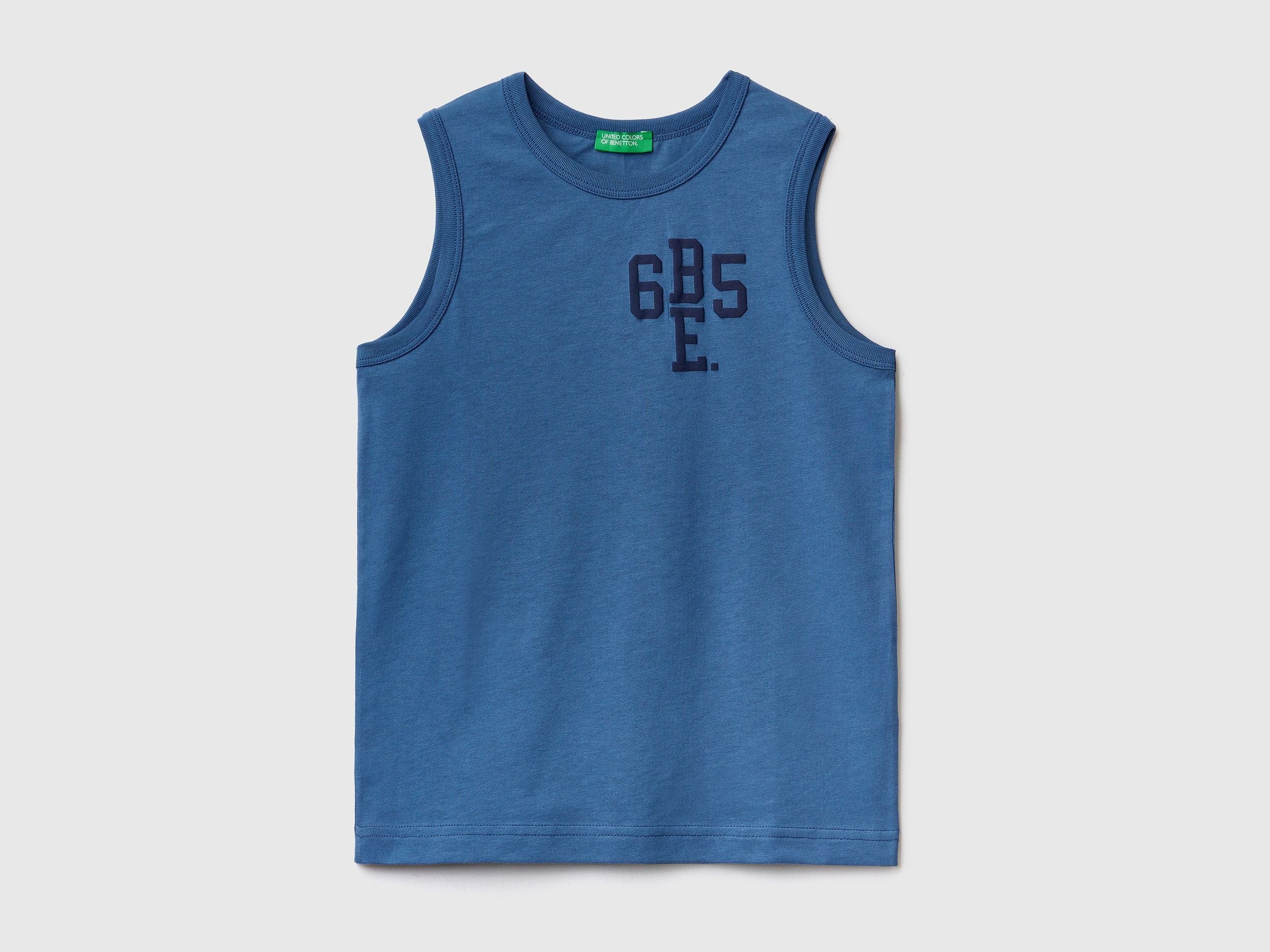 Tank top in 100% organic cotton with logo