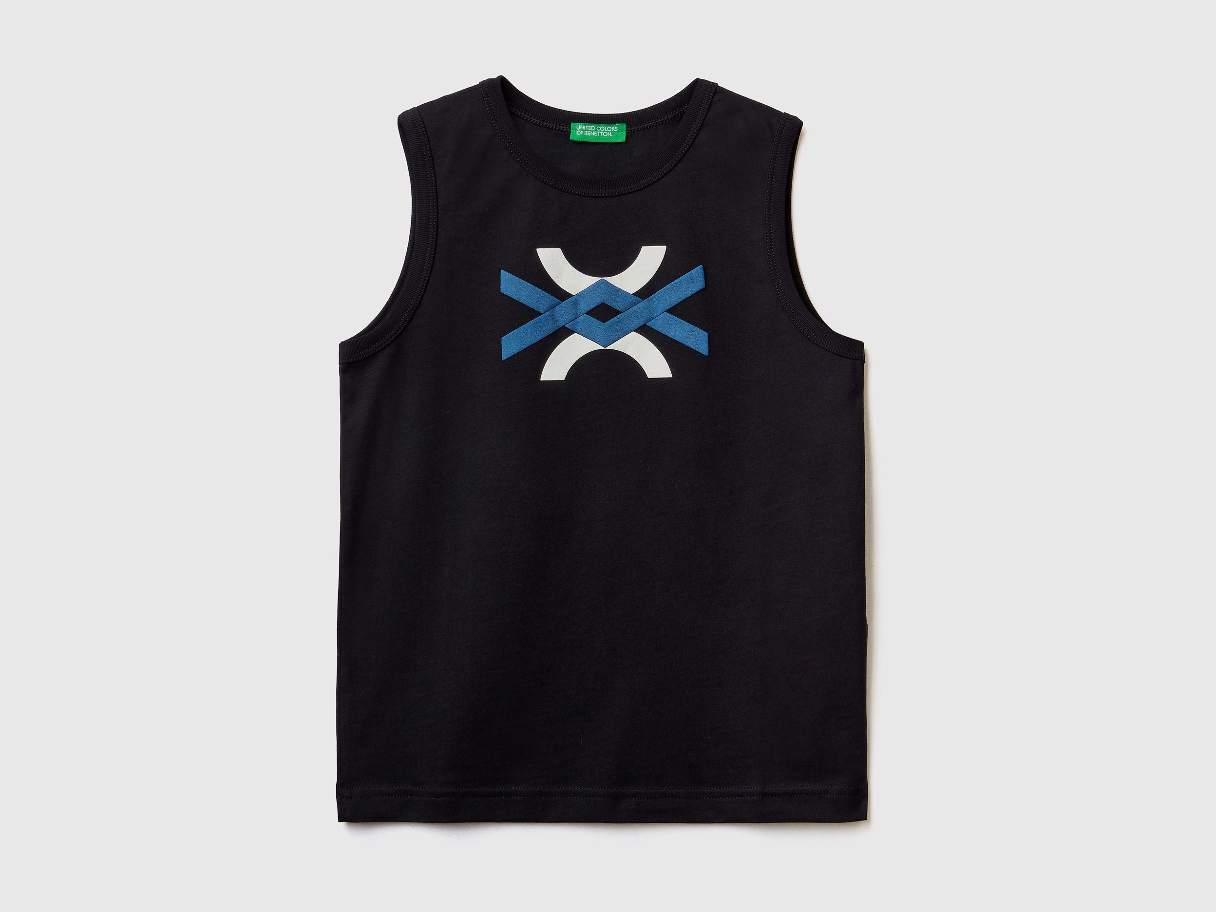 Tank top in 100% organic cotton with logo