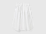 Midi skirt in 100% cotton