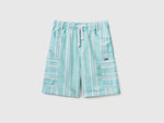 Striped cargo shorts