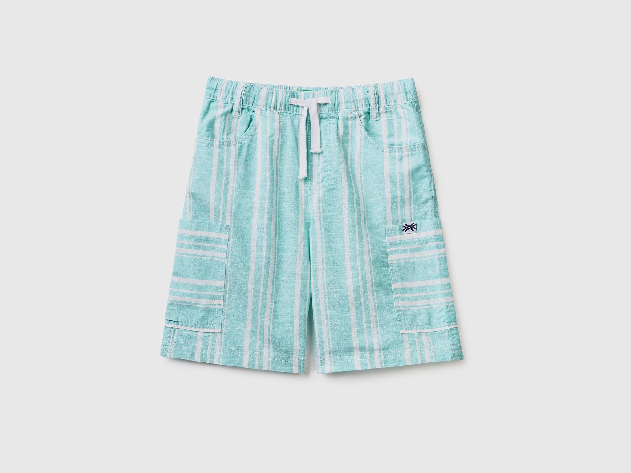 Striped cargo shorts