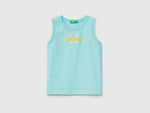 Tank top in 100% organic cotton with logo