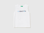 Tank top in 100% organic cotton with logo
