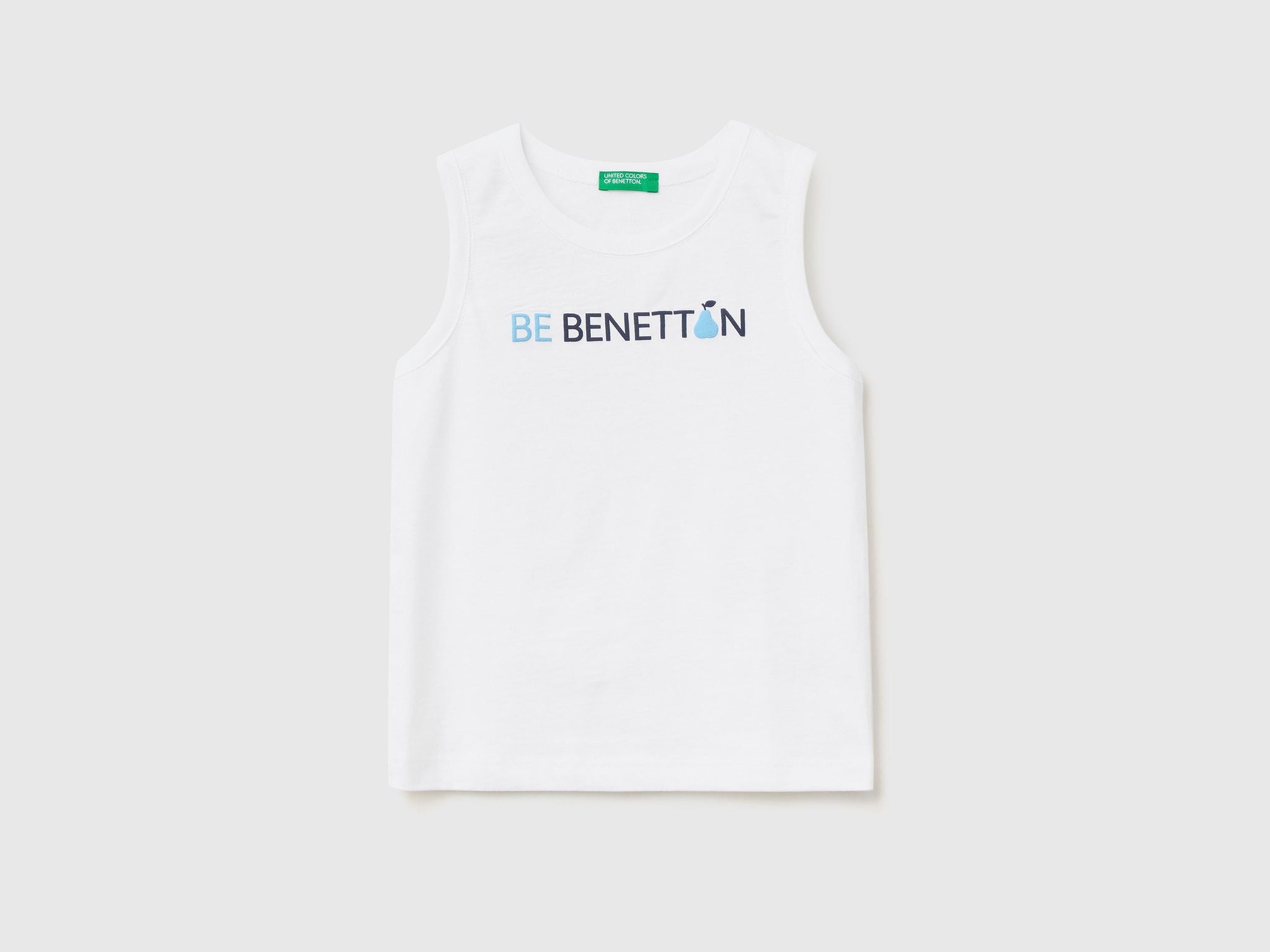 Tank top in 100% organic cotton with logo